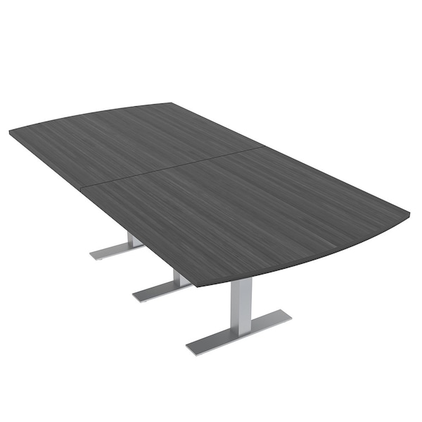 45 in W, 96 in L, 29 in H, Engineered Wood Top, Grey